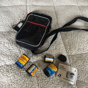 KODAK Advantix F350 APS Film Compact Point + Shoot Camera Case And 3 Film